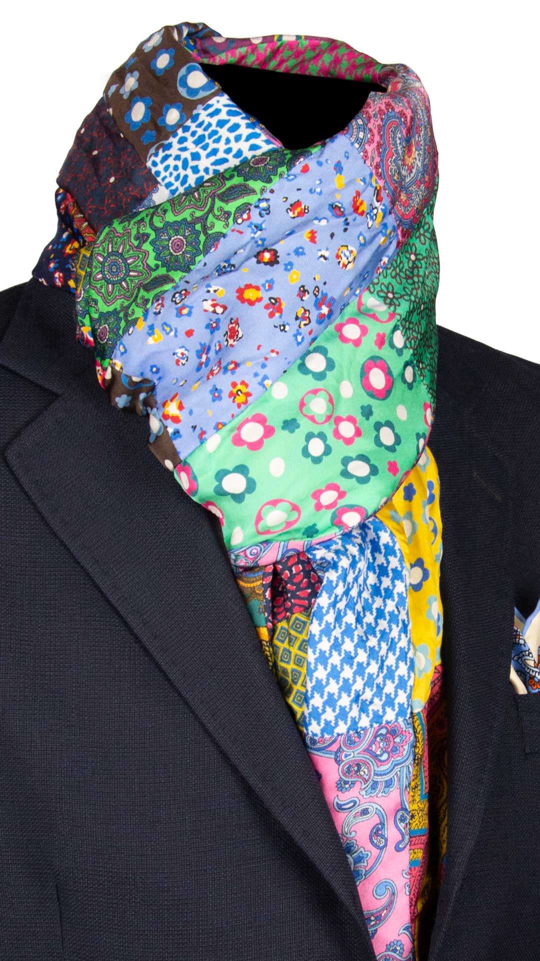 Sciarpa-di-Seta-Vintage-Patchwork-Fantasia-Multicolor-S632