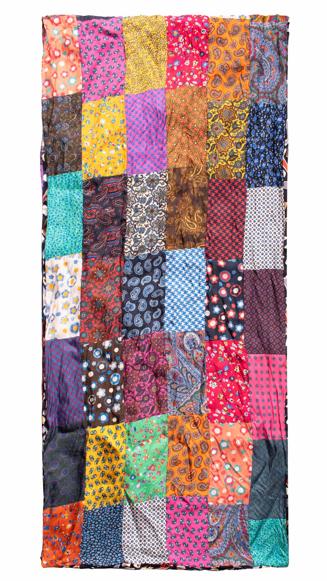 Sciarpa-di-Seta-Vintage-Patchwork-Fantasia-Multicolor- S643
Intera