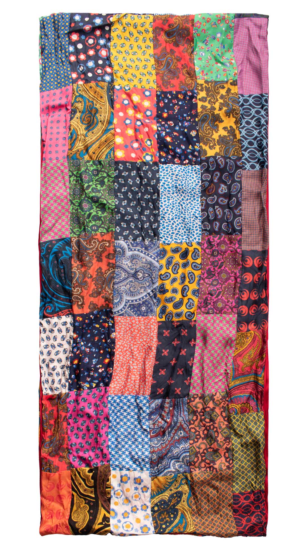 Sciarpa-di-Seta-Vintage-Patchwork-Fantasia-Multicolor- S645
Intera