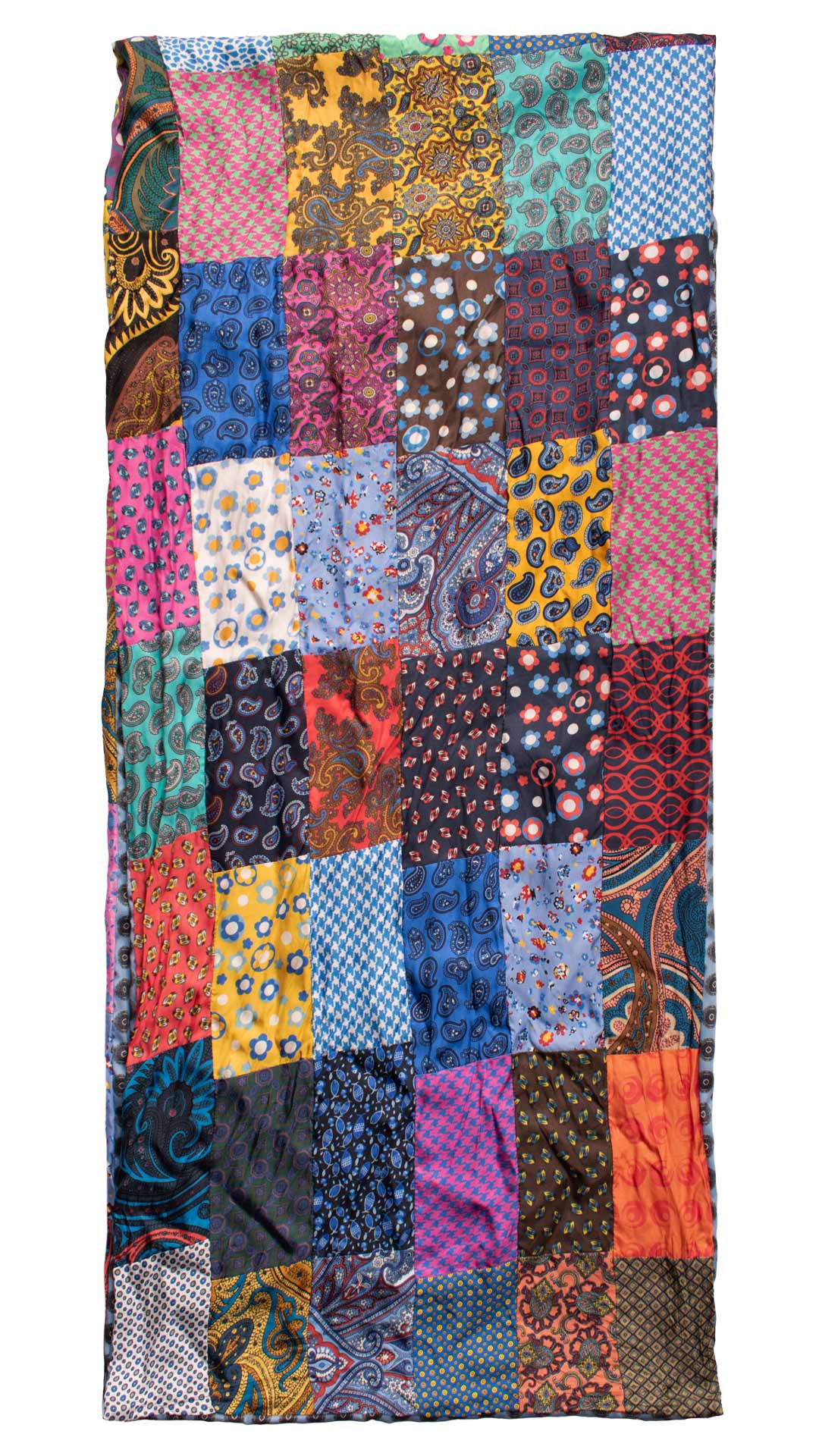 Sciarpa-di-Seta-Vintage-Patchwork-Fantasia-Multicolor- S647
Intera