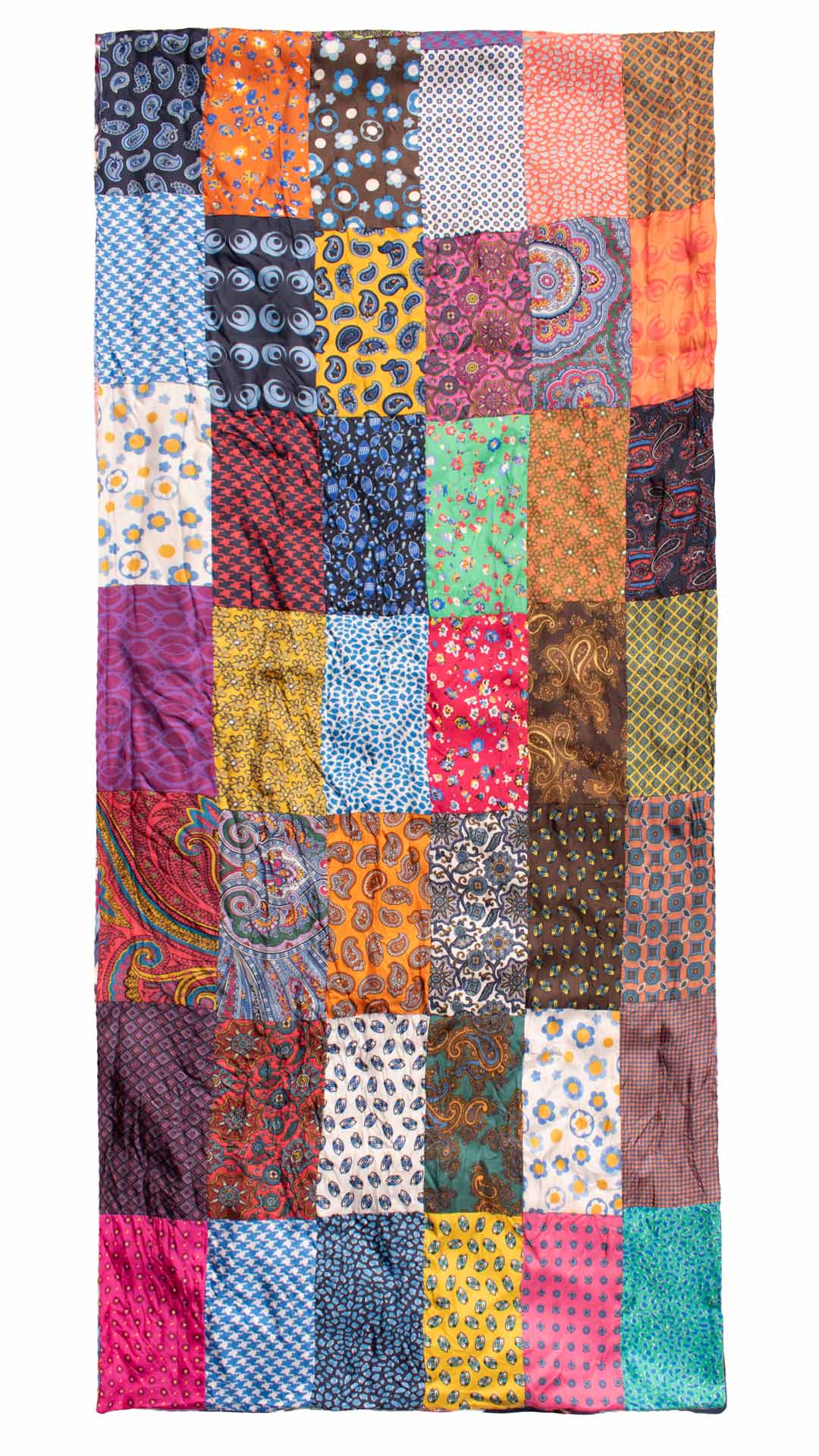 Sciarpa-di-Seta-Vintage-Patchwork-Fantasia-Multicolor- S696
Intera