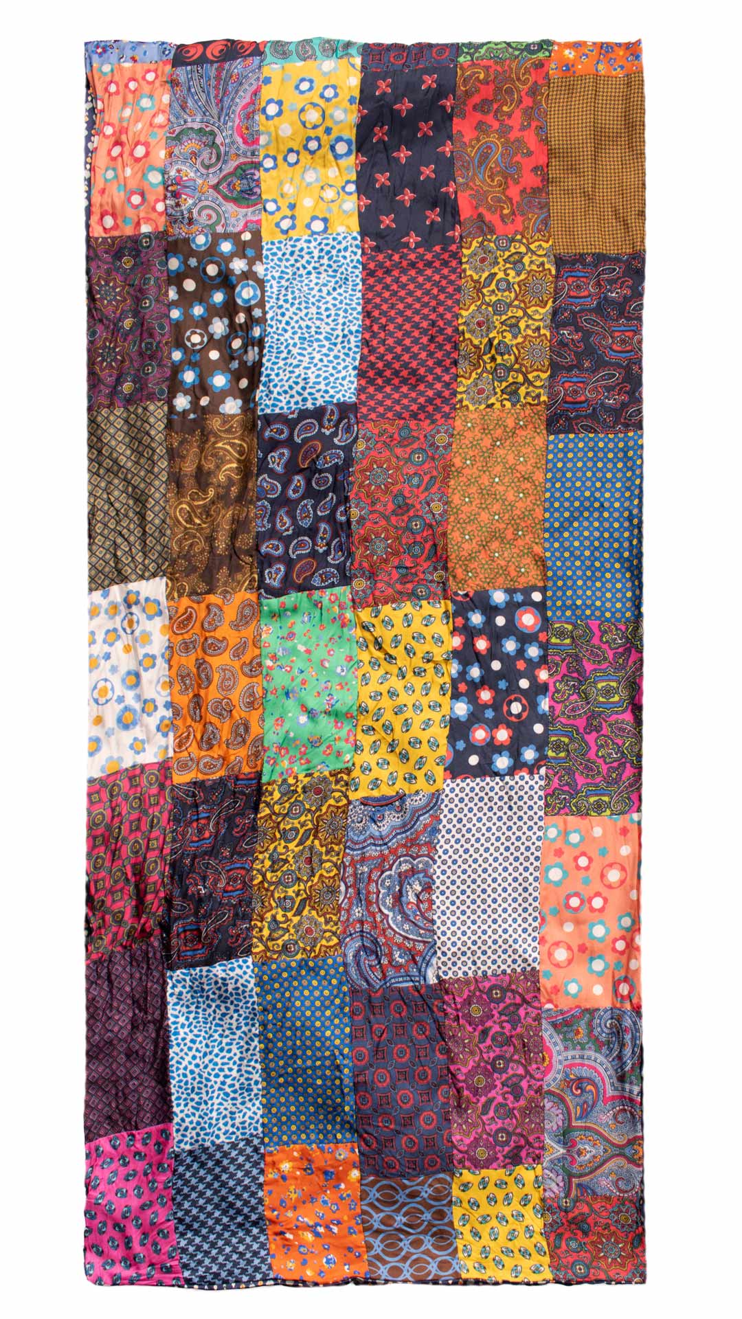 Sciarpa-di-Seta-Vintage-Patchwork-Fantasia-Multicolor- S699
Intera