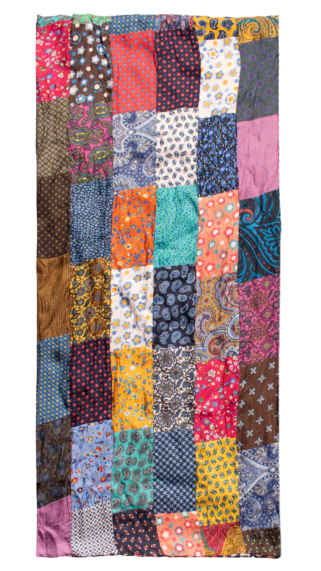 Sciarpa-di-Seta-Vintage-Patchwork-Fantasia-Multicolor- S700
Intera