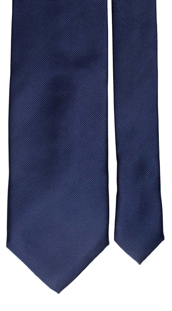 Cravatta di Seta Blu con Disegno Sottonodo Giglio Rosso Made in Italy Graffeo Cravatte Pala