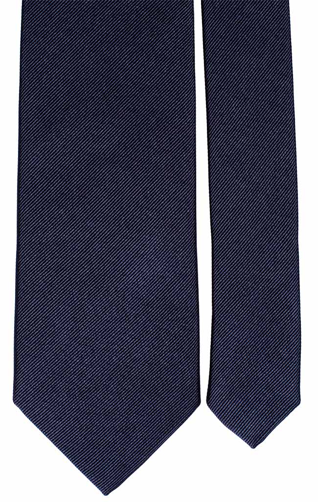 Cravatta di Seta Blu con Riga Tono su Tono Made in Italy Graffeo Cravatte Pala