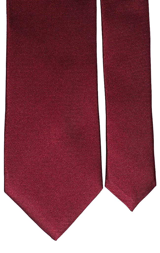 Cravatta di Seta Bordeaux Tono su Tono Tinta Unita Made in Italy Graffeo Cravatte Pala