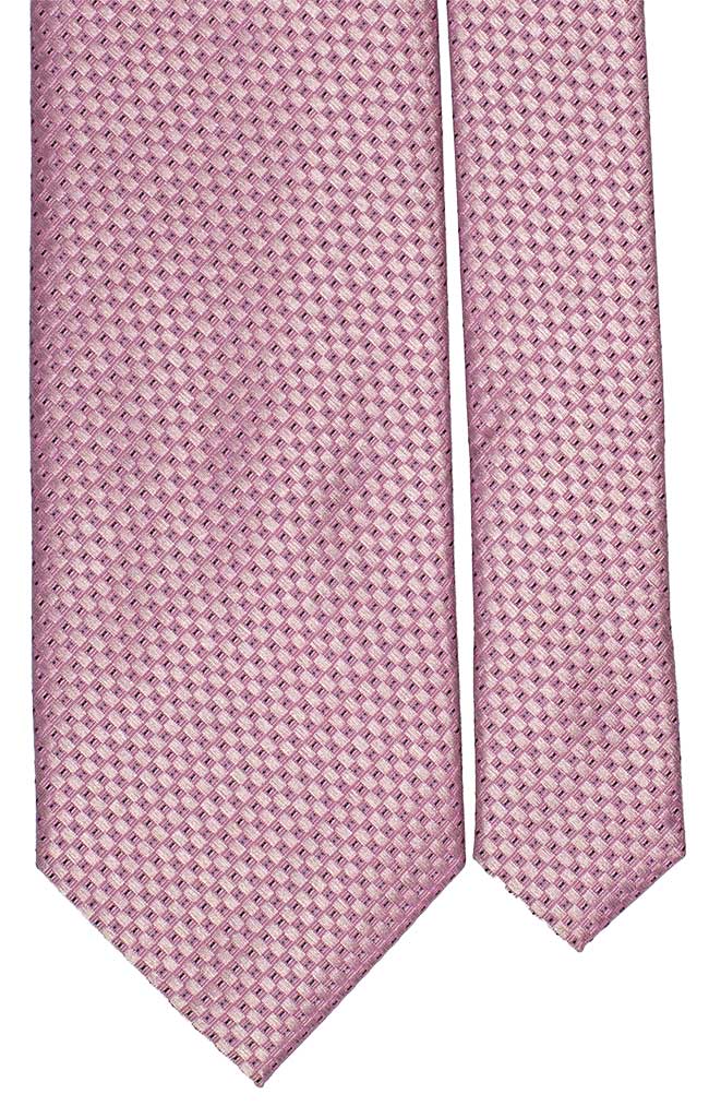 Cravatta di Seta Rosa Fantasia Blu Made in Italy Graffeo Cravatte Pala