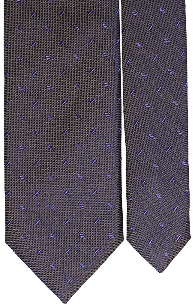 Cravatta di Seta Tortora Cangiante Viola Micro Fantasia Viola Made in Italy Graffeo Cravatte Pala