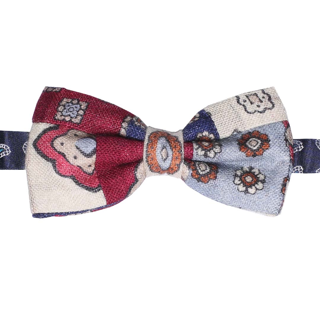 Papillon Uomo Patchwork di Lana Multicolor Made in Italy Graffeo Cravatte