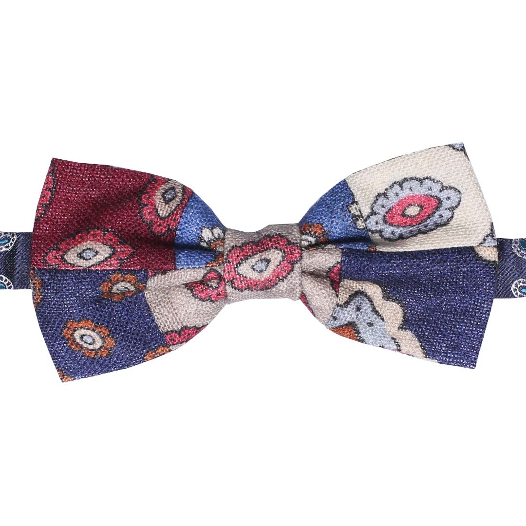 Papillon Uomo Patchwork di Lana Multicolor Made in Italy Graffeo Cravatte