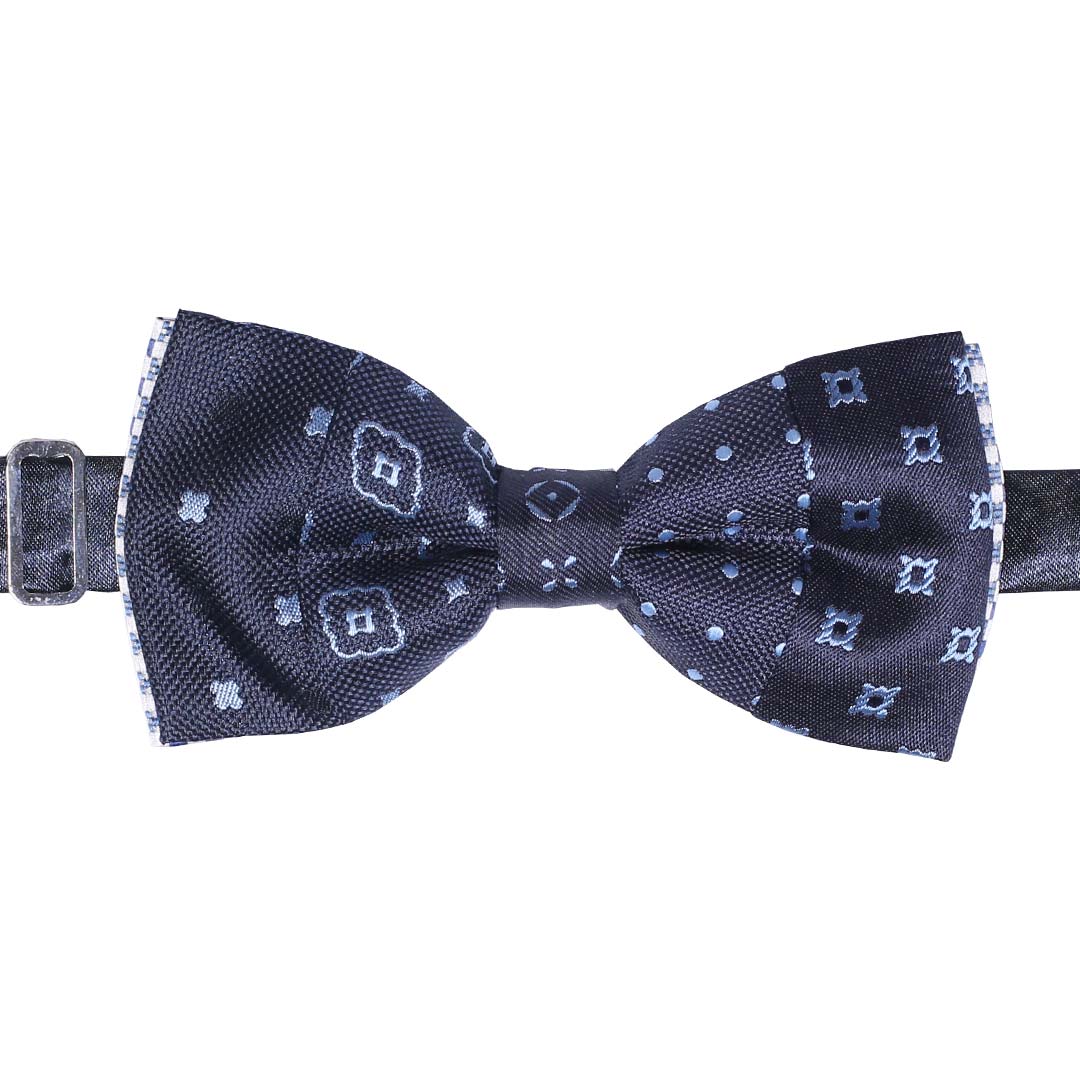 Papillon Uomo Patchwork di Seta Blu Made in Italy Graffeo Cravatte