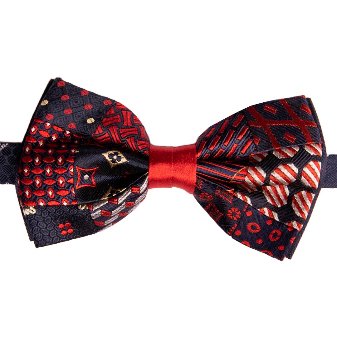 Papillon Uomo Patchwork di Seta Fantasia Multicolor Made in Italy Graffeo Cravatte