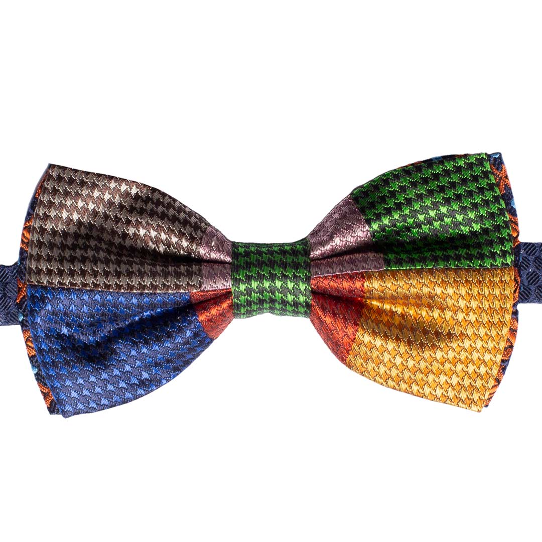 Papillon Uomo Patchwork di Seta Fantasia Multicolor Made in Italy graffeo Cravatte