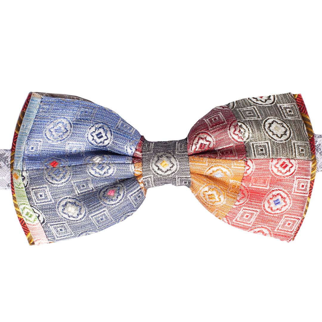 Papillon Uomo Patchwork di Seta Fantasia Multicolor Made in Italy Graffeo Cravatte