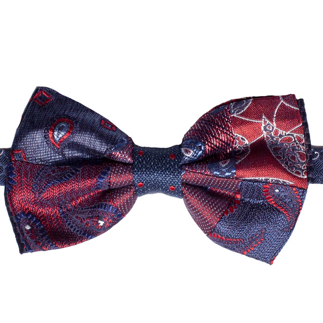 Papillon Uomo Patchwork di Seta Jaspé Fantasia Multicolor Made in Italy Graffeo Cravatte