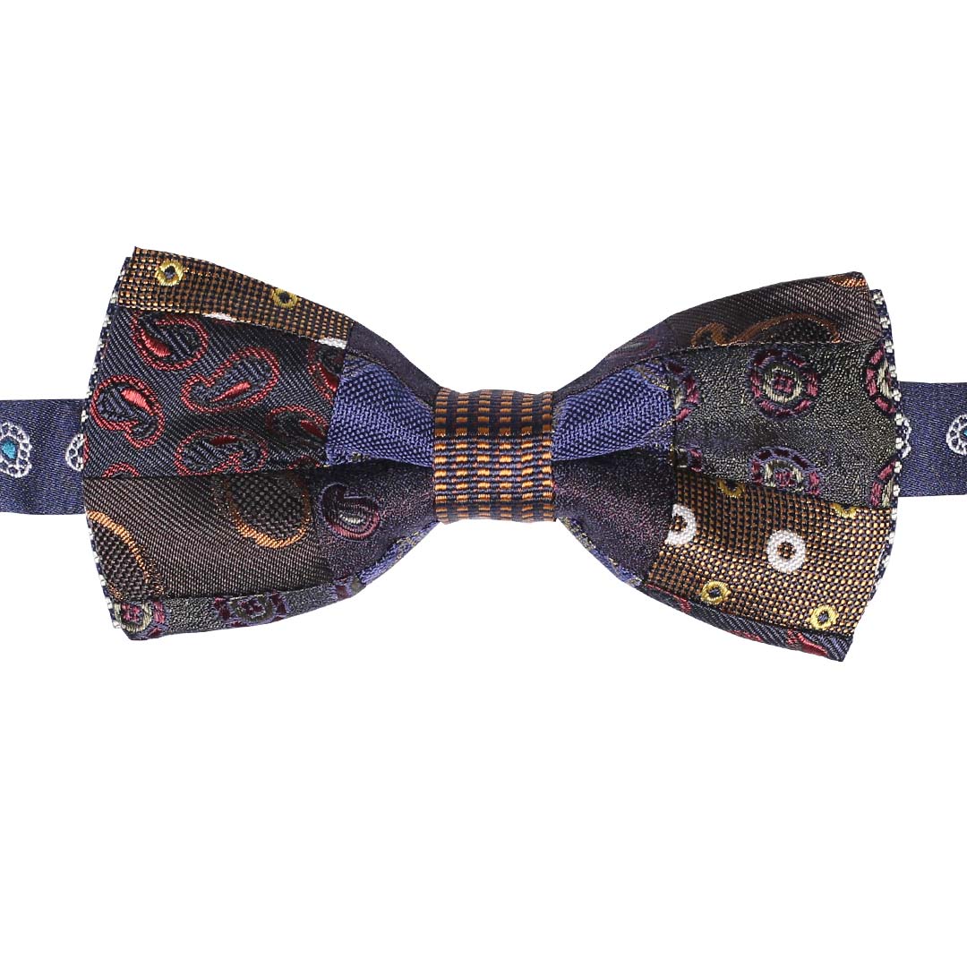 Papillon Uomo Patchwork di Seta Multicolor Made in Italy Graffeo Cravatte
