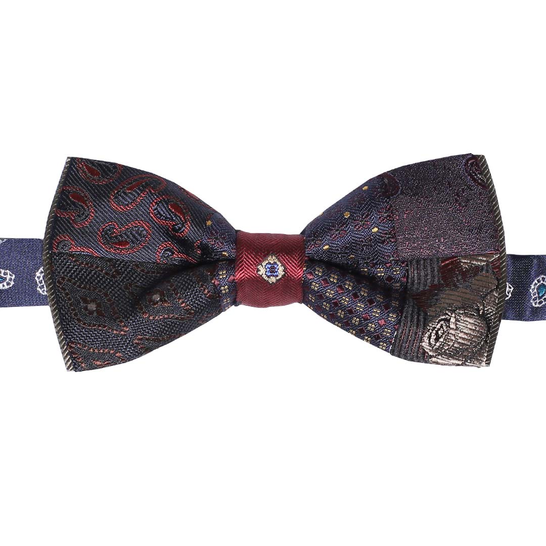 Papillon Uomo Patchwork di Seta Multicolor Made in Italy Graffeo Cravatte