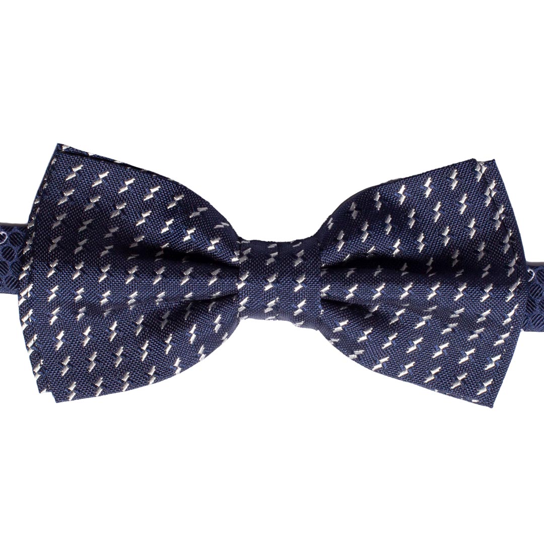 Nœud Papillon Homme En Soie 100% Made In Italy - Bleu, Blanc, Azur - Cérémonie Avant-gardiste