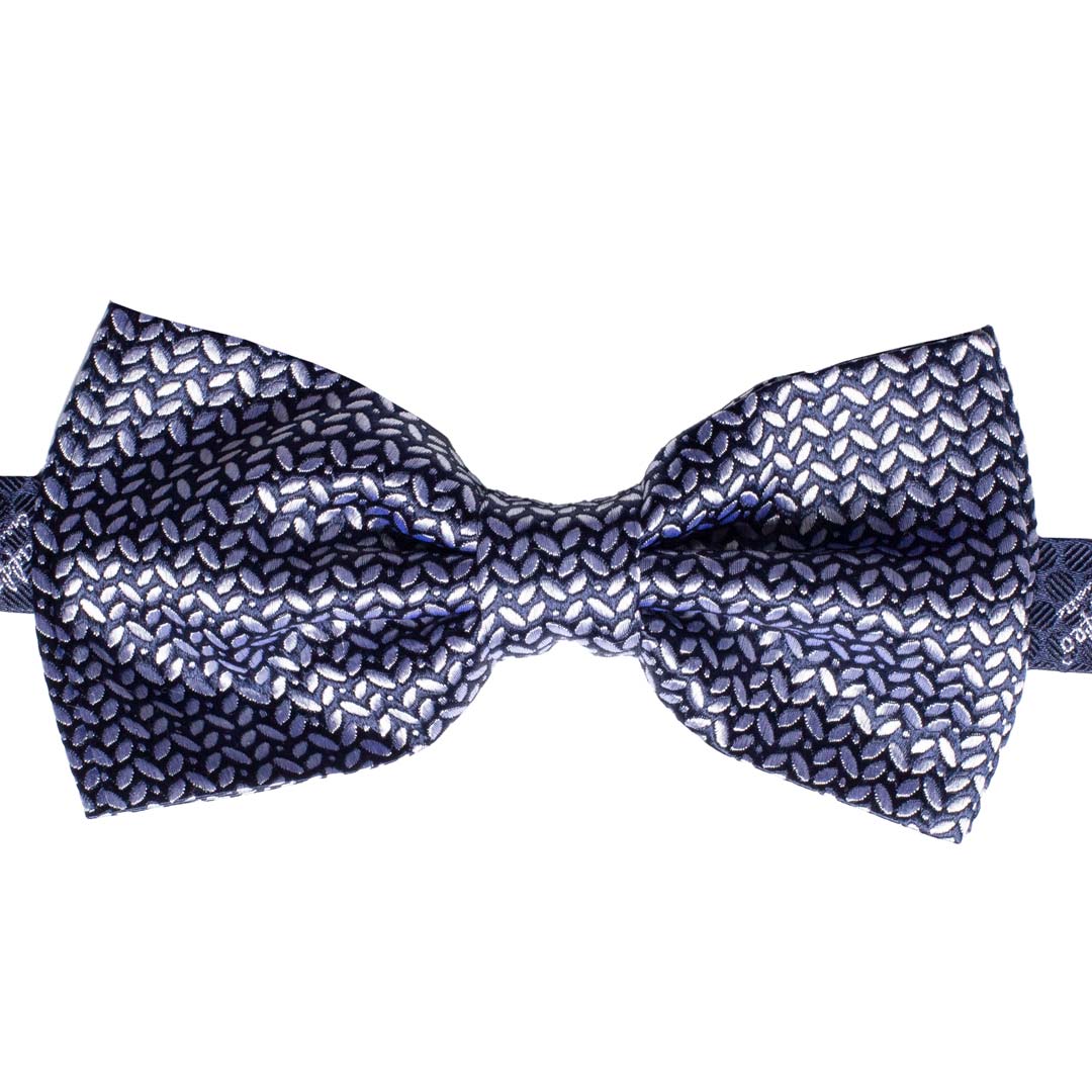 Papillon Uomo da Cerimonia di Seta Blu Grigio Argento Made in Italy Graffeo Cravatte
