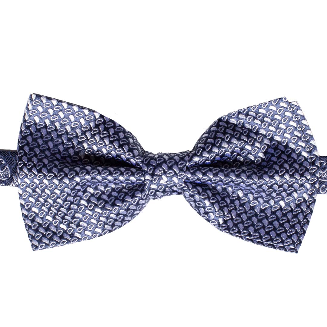 Papillon Uomo da Cerimonia di Seta Blu Grigio Argento Made in Italy graffeo Cravatte