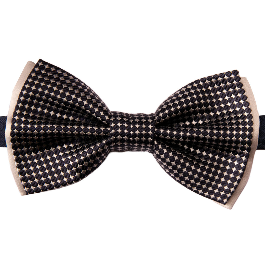 Papillon Uomo da Cerimonia di Seta Fantasia Grigio Argento Blu Made in Italy graffeo Cravatte