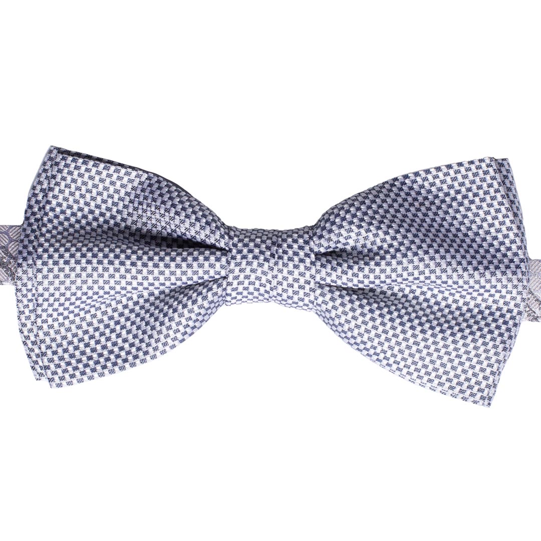 Papillon Uomo da Cerimonia di Seta Fantasia Grigio Argento Blu Made in Italy graffeo Cravatte