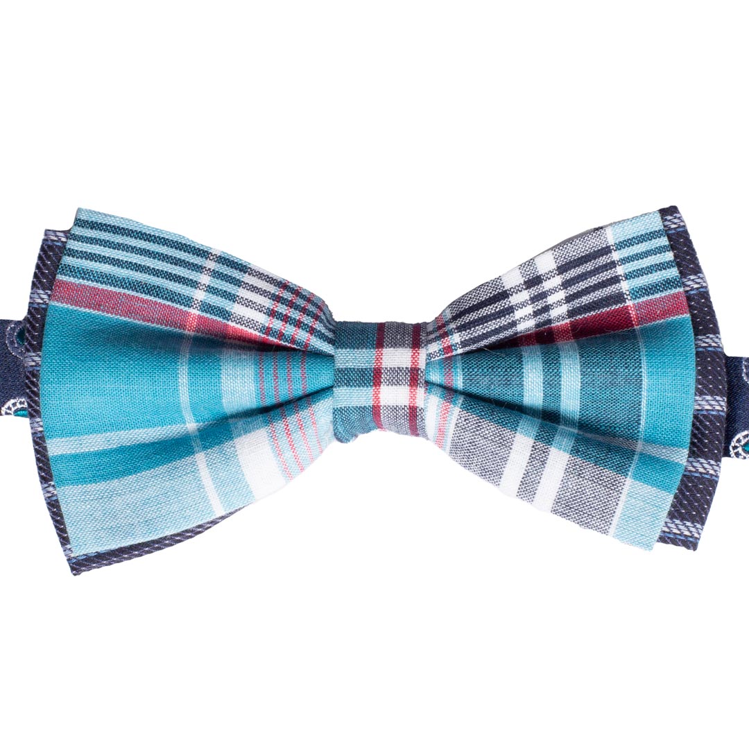 Papillon Uomo di Cotone a Quadri Fantasia Multicolor Made in Italy Graffeo Cravatte