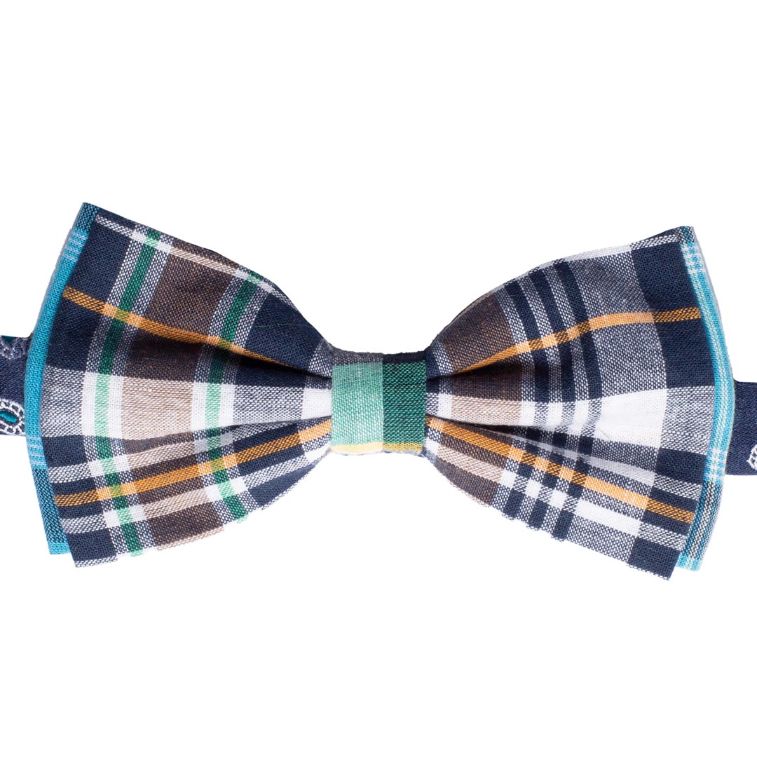 Papillon Uomo di Cotone a Quadri Fantasia Multicolor Made in Italy Graffeo Cravatte