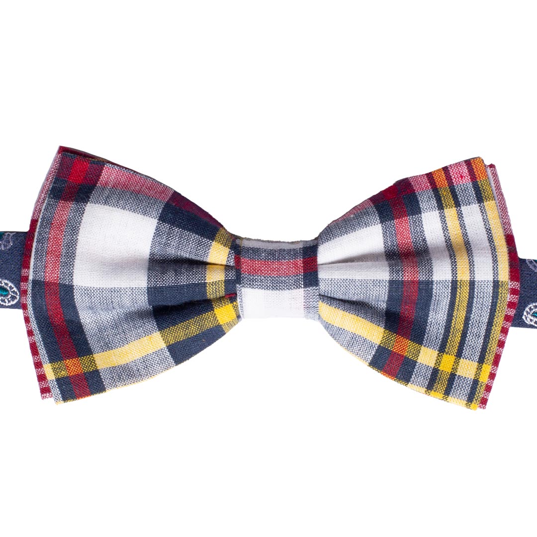 Papillon Uomo di Cotone a Quadri Fantasia Multicolor Made in Italy Graffeo Cravatte