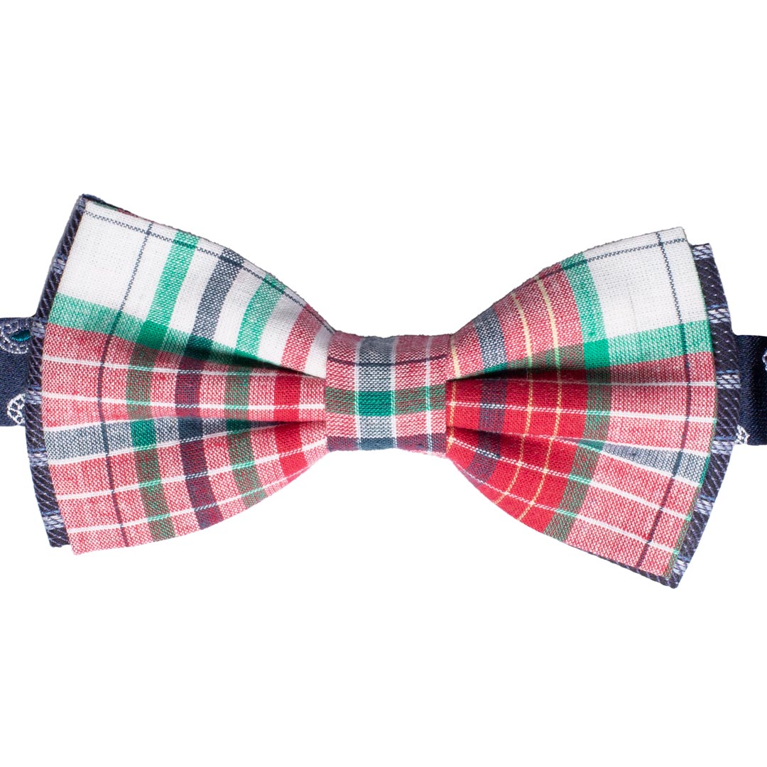 Papillon Uomo di Cotone a Quadri Fantasia Multicolor Made in Italy Graffeo Cravatte