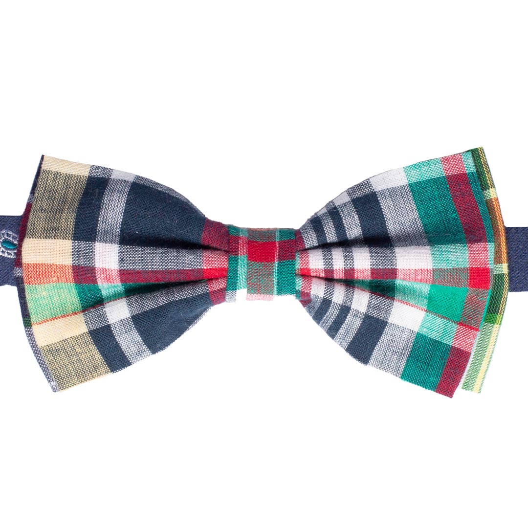 Papillon Uomo di Cotone a Quadri Fantasia Multicolor Made in Italy Graffeo Cravatte