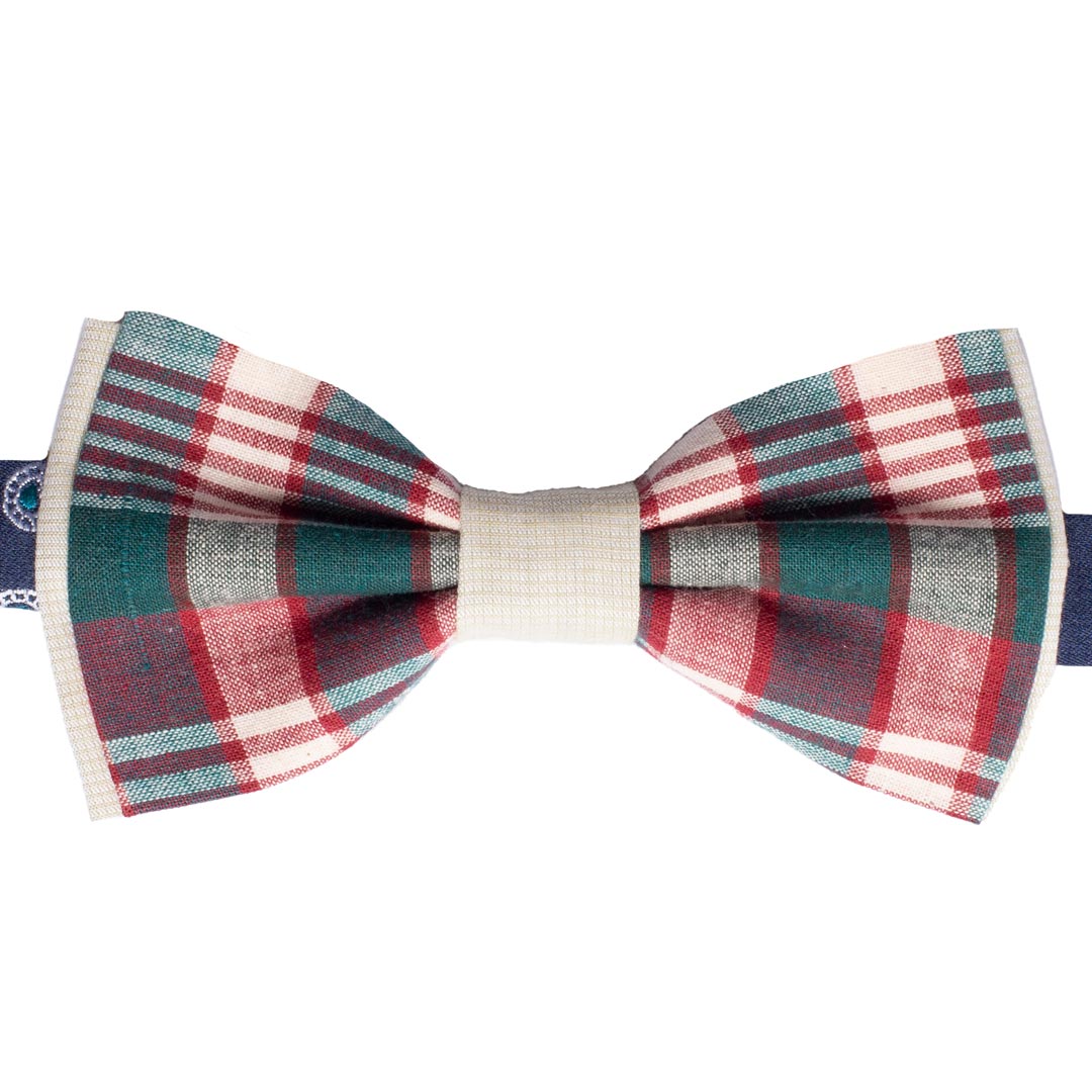 Papillon Uomo di Cotone a Quadri Fantasia Multicolor Made in Italy Graffeo Cravatte