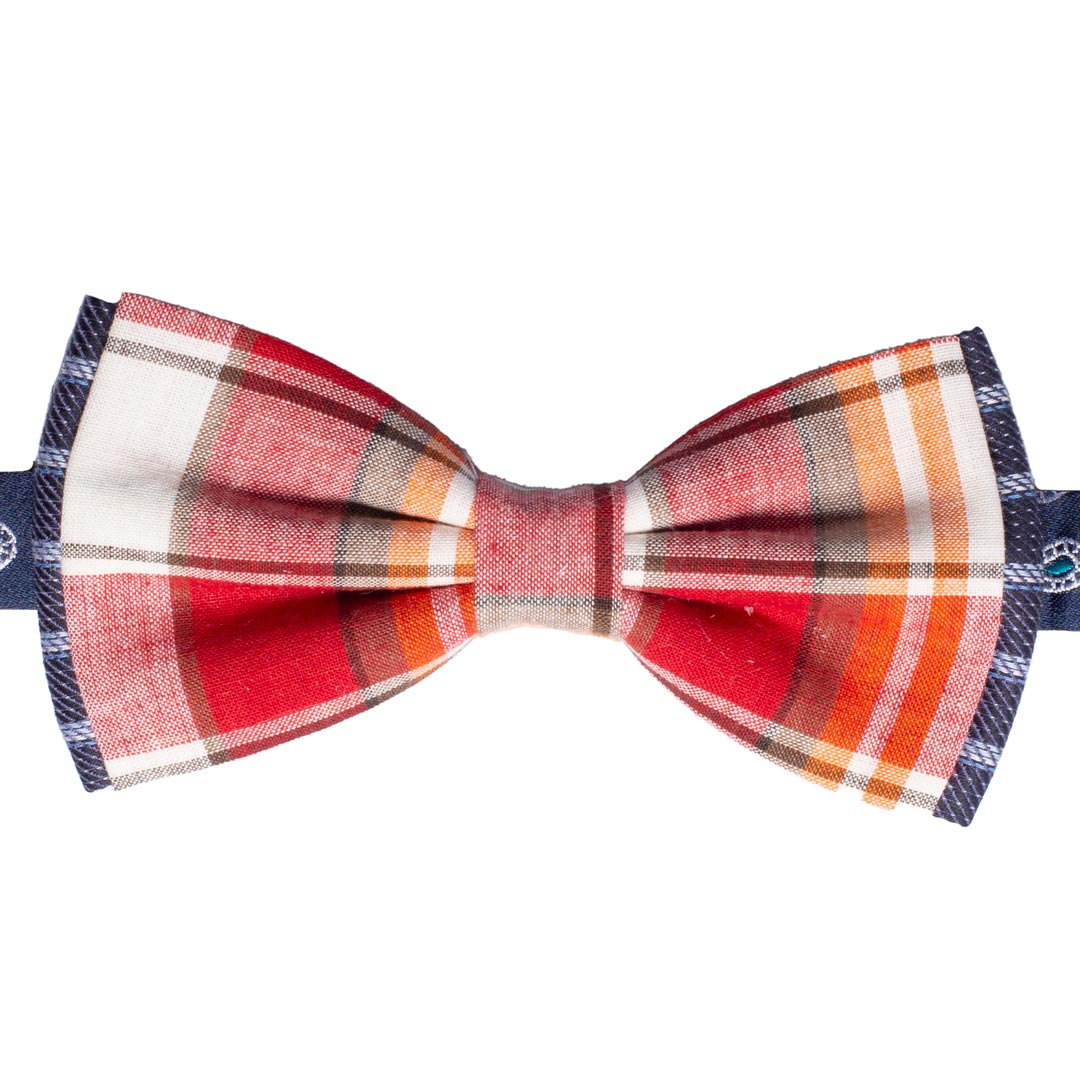 Papillon Uomo di Cotone a Quadri Fantasia Multicolor Made in Italy Graffeo Cravatte