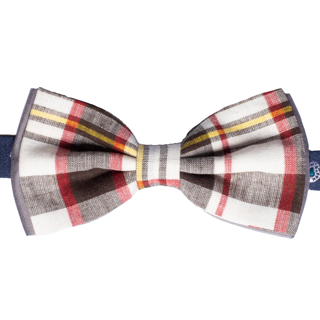 Papillon Uomo di Cotone a Quadri Fantasia Multicolor Made in Italy Graffeo Cravatte