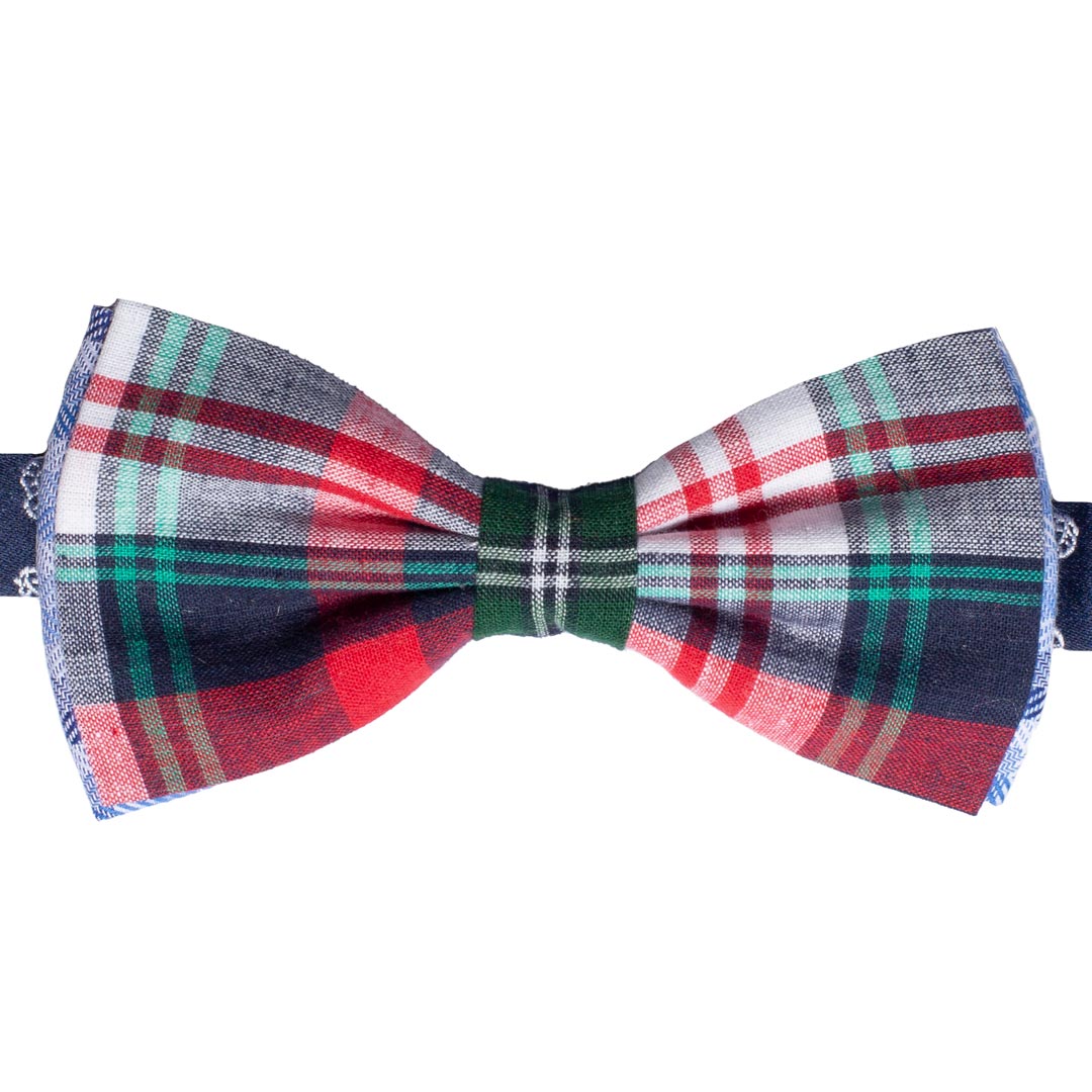 Papillon Uomo di Cotone a Quadri Fantasia Multicolor Made in Italy graffeo Cravatte