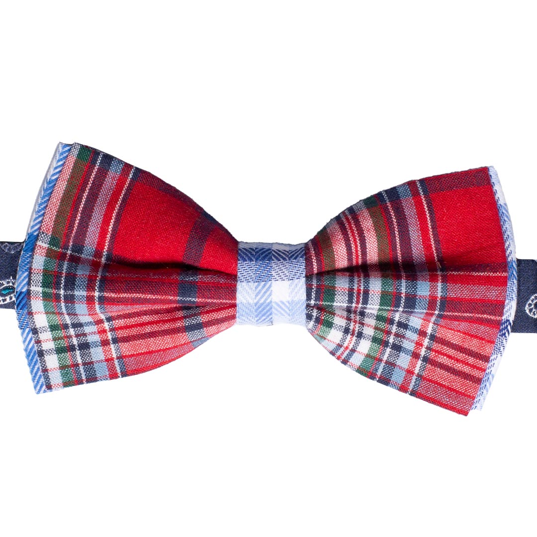 Papillon Uomo di Cotone a Quadri Fantasia Multicolor Made in Italy Graffeo Cravatte