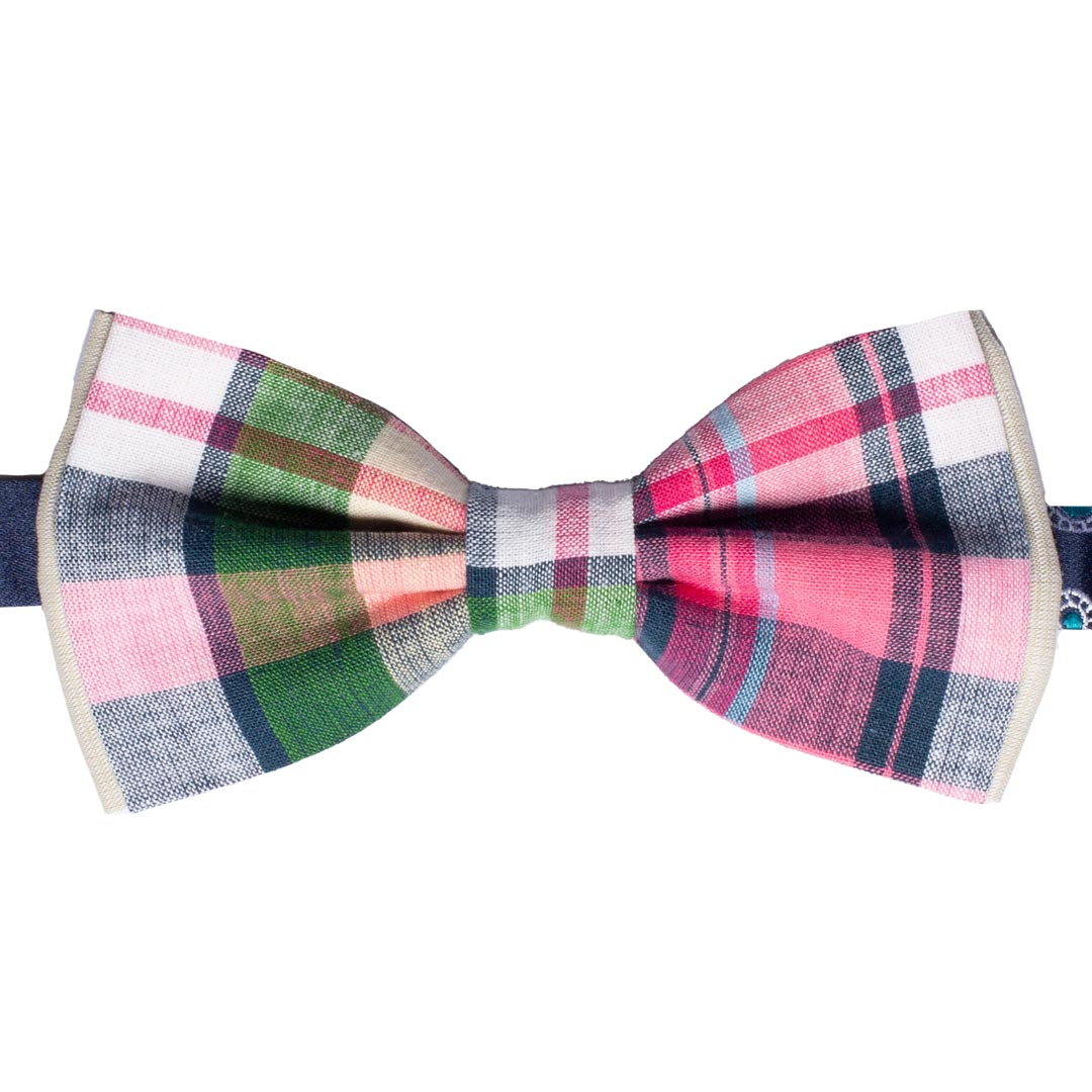 Papillon Uomo di Cotone a Quadri Fantasia Multicolor Made in Italy graffeo Cravatte