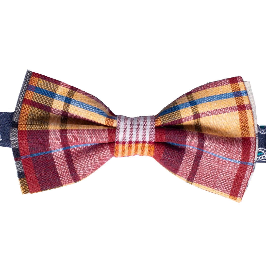 Papillon Uomo di Cotone a Quadri Fantasia Multicolor Made in Italy Graffeo Cravatte