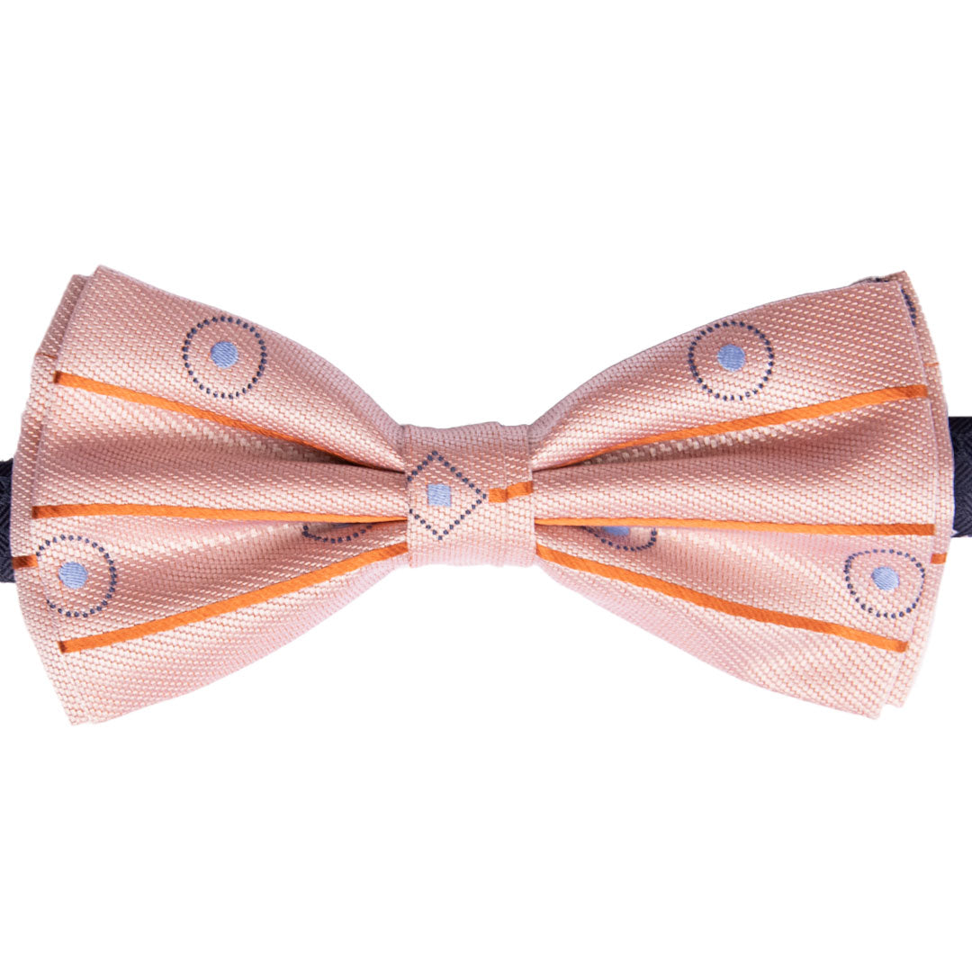 Papillon Uomo di Seta Arancione Fantasia Celeste Blu Made in Italy Graffeo Cravatte