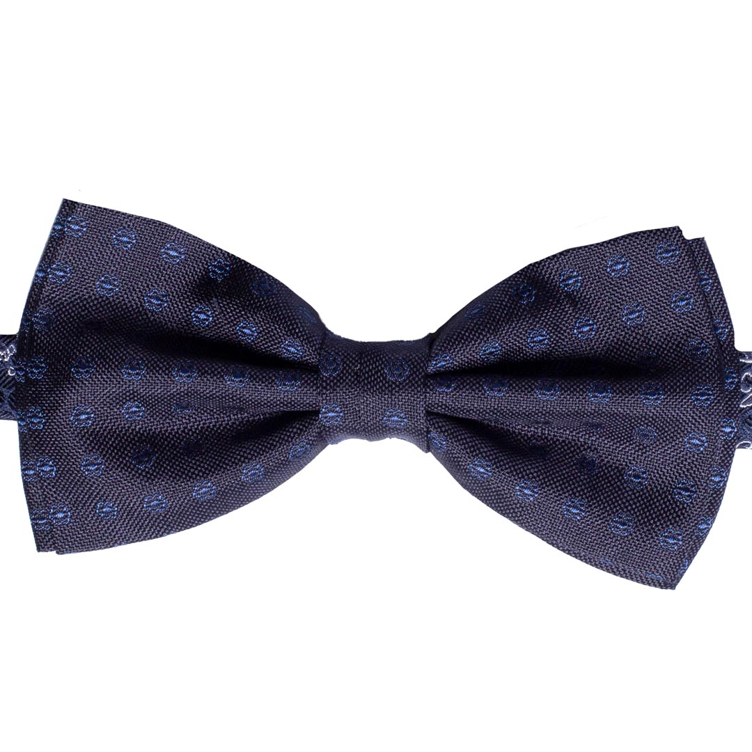 Papillon Uomo di Seta Blu Fantasia Blu Navy Made in Italy graffeo Cravatte
