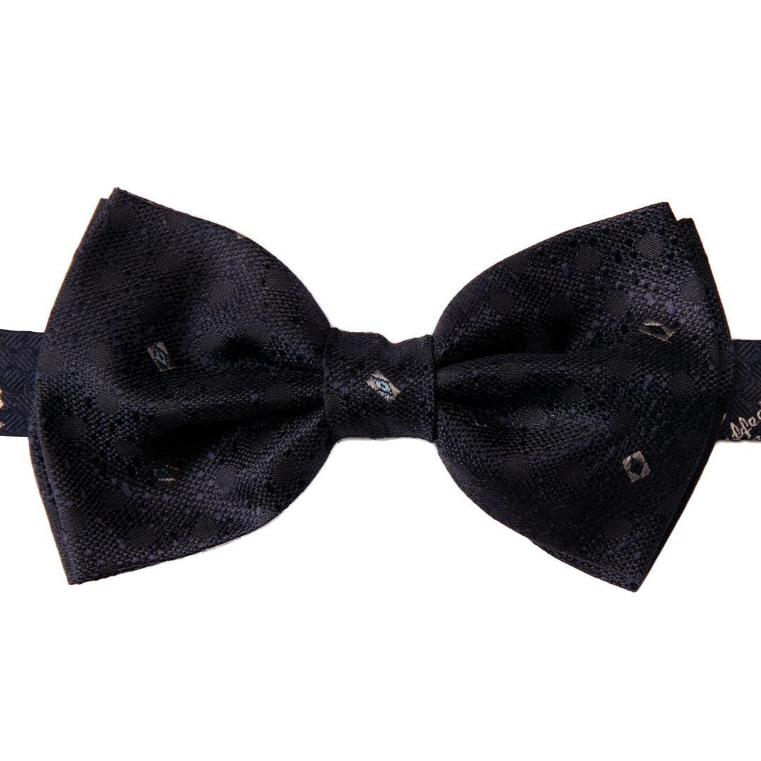 Papillon Uomo di Seta Blu Fantasia Celeste Grigia Made in italy Graffeo Cravatte