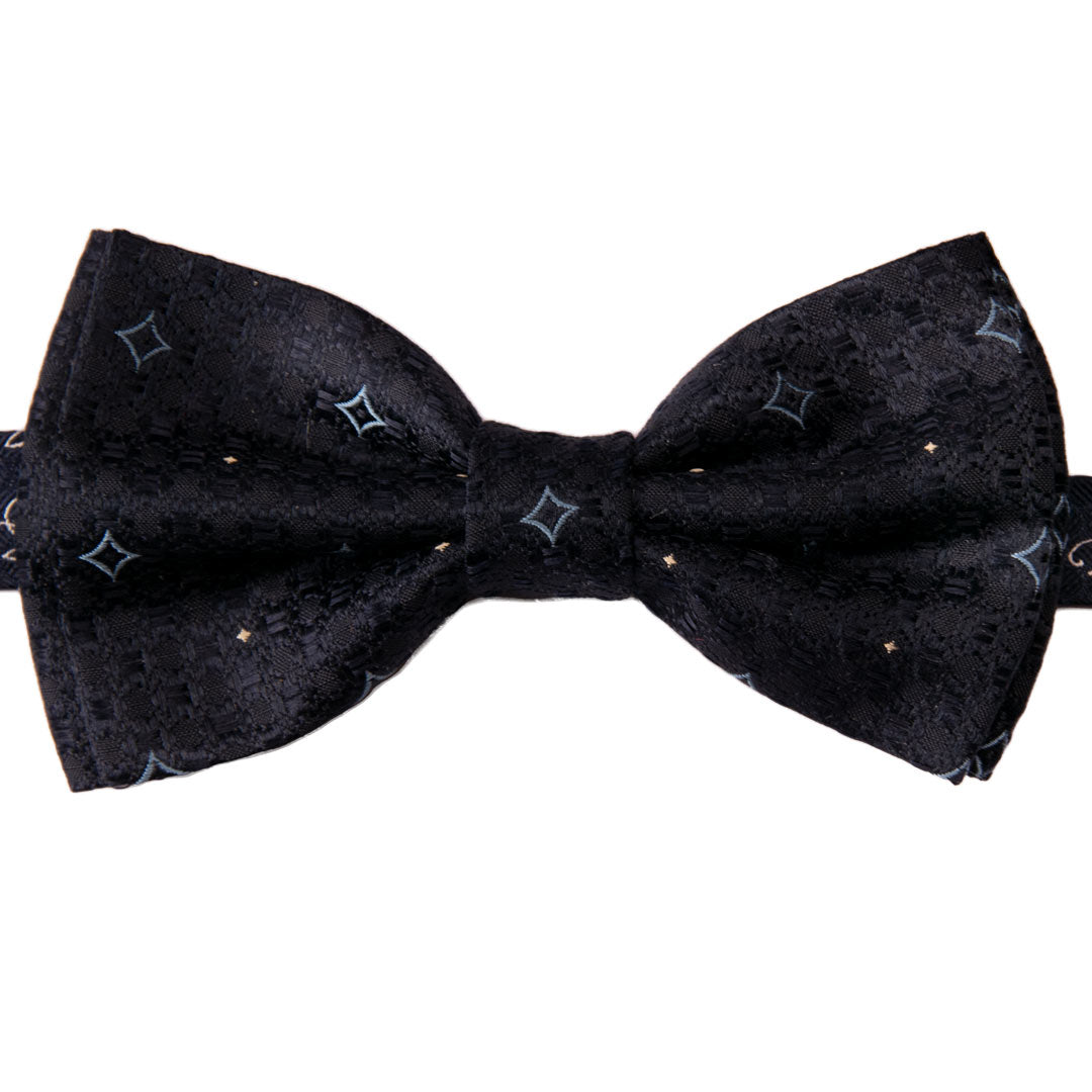 Papillon Uomo di Seta Blu Fantasia Celeste Grigio Argento Made in italy graffeo Cravatte