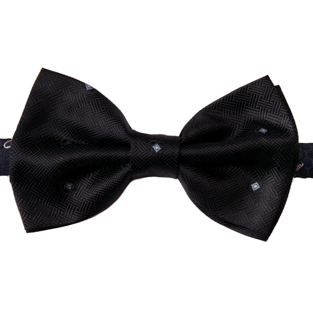 Papillon Uomo di Seta Blu Fantasia Celeste Made in Italy Graffeo Cravatte