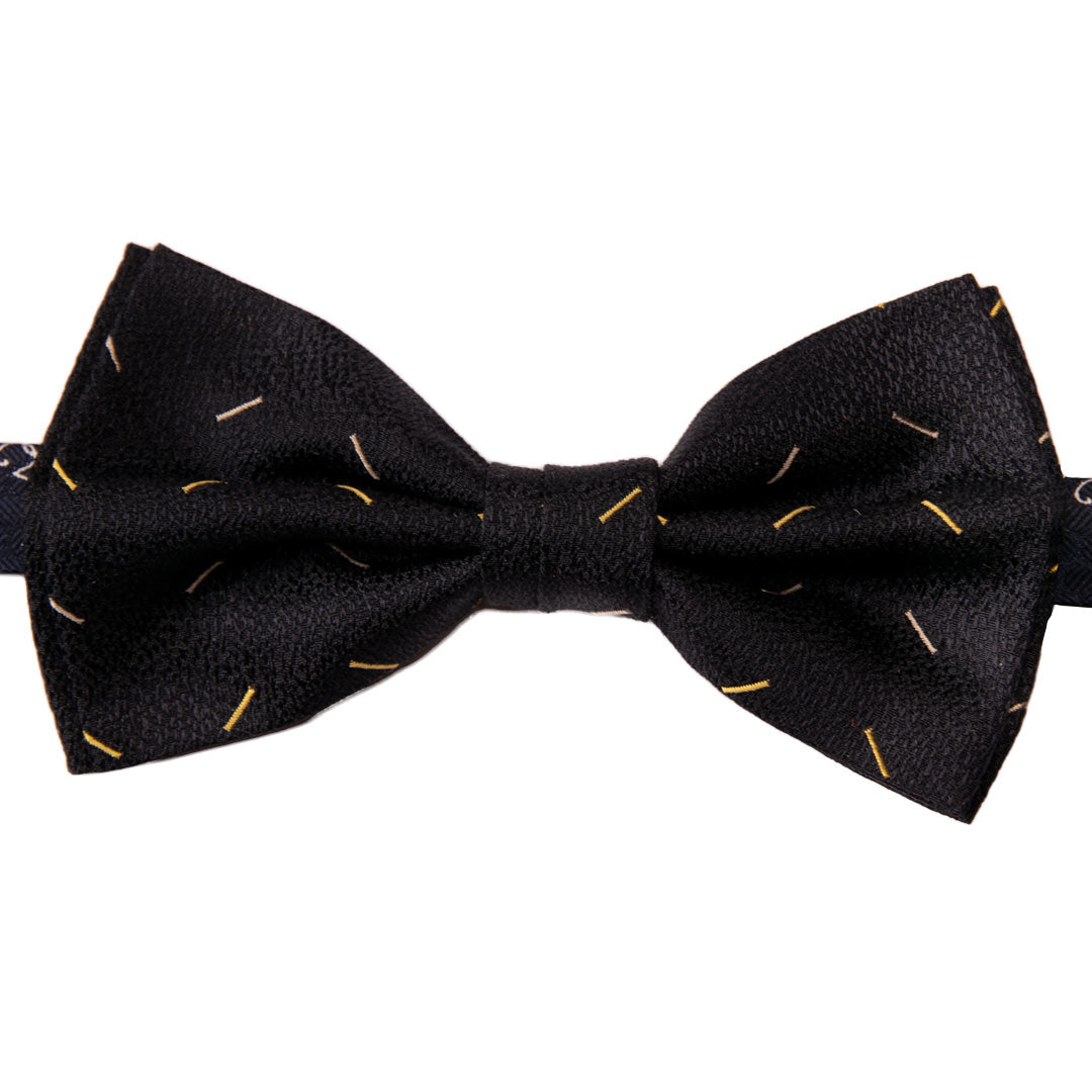 Papillon Uomo di Seta Blu Fantasia Gialla Grigio Argento Made in Italy Graffeo Cravatte