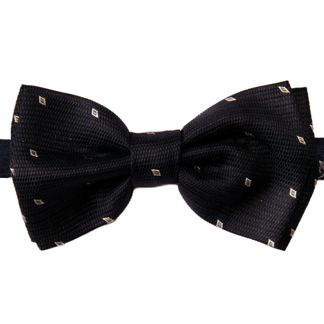 Papillon Uomo di Seta Blu Fantasia Grigio Argento Celeste Made in Italy Graffeo Cravatte