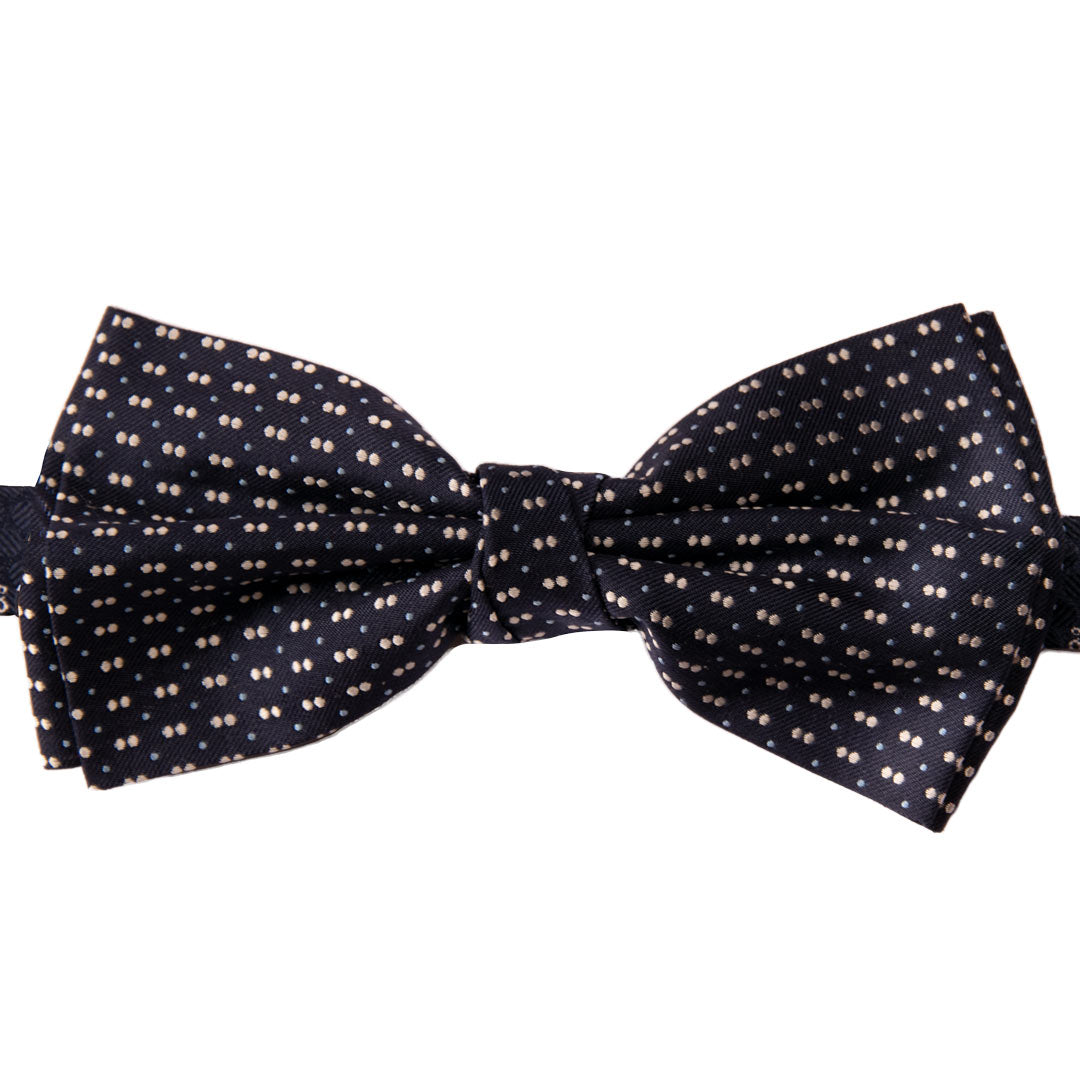 Papillon Uomo di Seta Blu Fantasia Grigio Argento Celeste Made in Italy Graffeo Cravatte