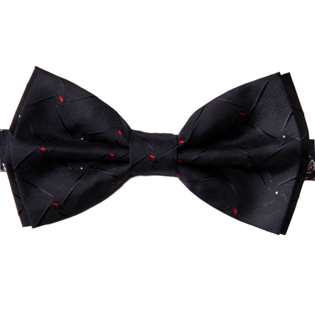 Papillon Uomo di Seta Blu Fantasia Rossa Bianca Made in italy Graffeo Cravatte