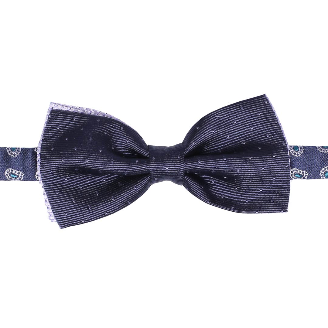 Papillon Uomo di Seta Blu Punto a Spillo Viola Made in Italy Graffeo Cravatte
