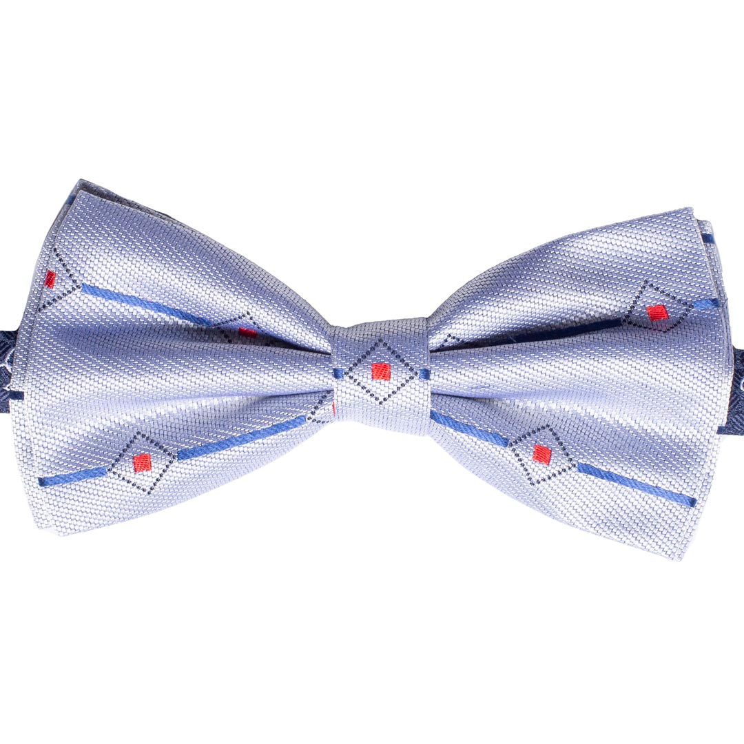 Papillon Uomo di Seta Grigio Argento Fantasia Blu Navy Arancione Made in Italy graffeo Cravatte