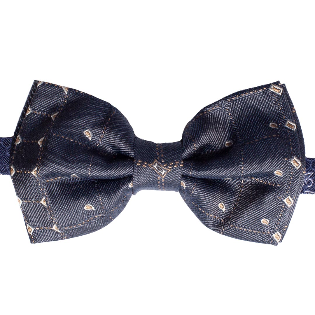 Papillon Uomo di Seta Grigio Blu Fantasia Marrone Beige Made in Italy graffeo Cravatte